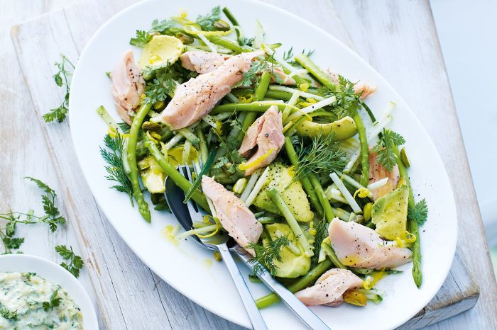 Trout salad with ravigote sauce